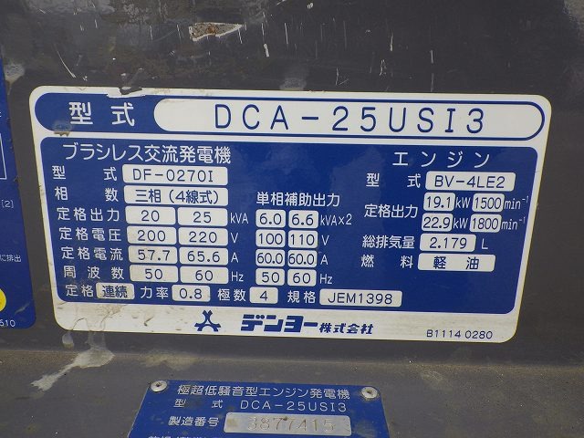 DENYO DCA-25USI3 ★ Generator & Compressor ★