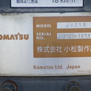 KOMATSU JW215 ★ Road Equipment ★ CNP - Image 67
