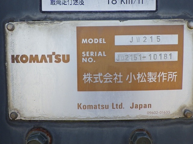 KOMATSU JW215 ★ Road Equipment ★ CNP