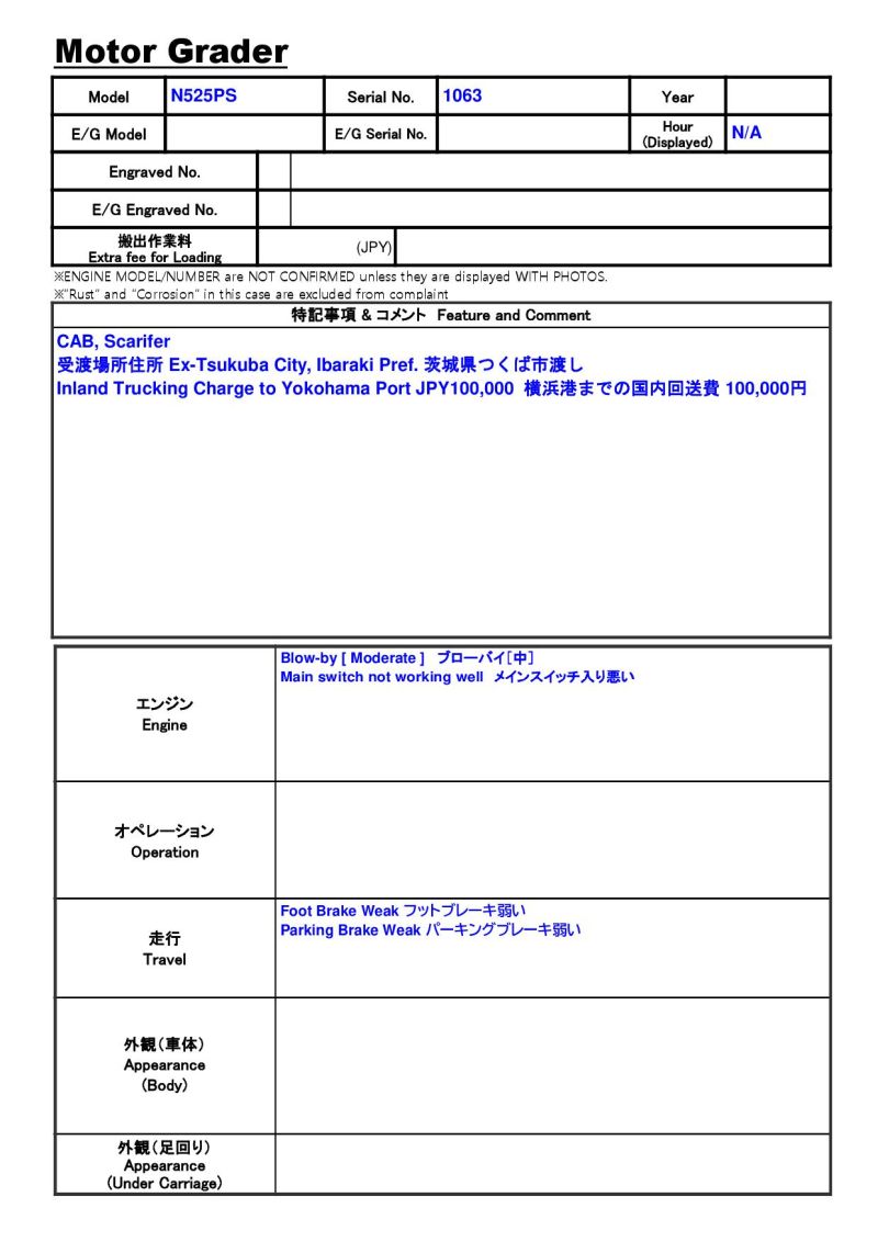 NIIGATA N525PS ★ Road Equipment ★ CAB, Scarifer