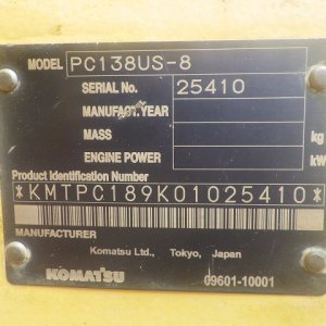 KOMATSU PC138US-8 ★ Excavator ★ 500G, ROPS CAB, COM-PIPING (3), ARM CRANE, A/C, MULTI - Image 73