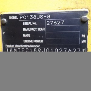 KOMATSU PC138US-8 ★ Excavator ★ 500G, Blade, Arm Crane - Image 71