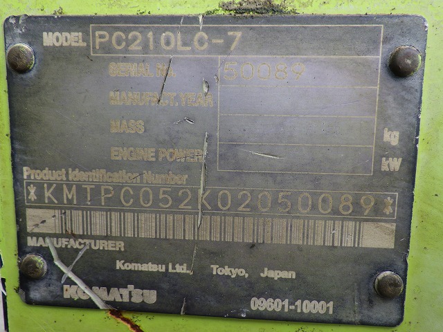 KOMATSU PC210LC-7 ★ Excavator ★ 600G, PIPING, A/C, EPA