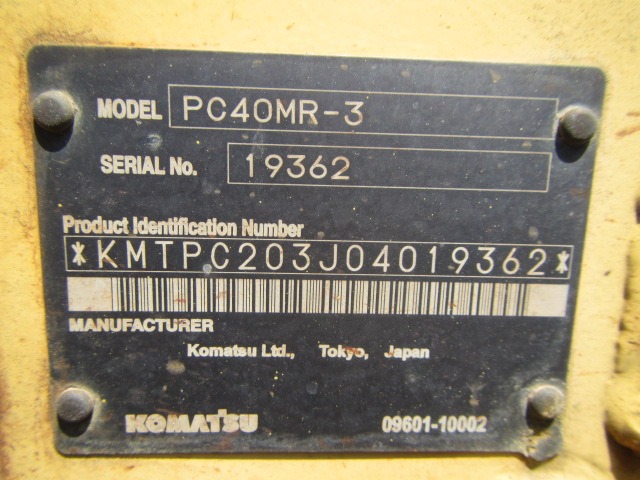 KOMATSU PC40MR-3 ★ Mini Excavator ★ 350G+PAD, ARM CRANE, MULTI