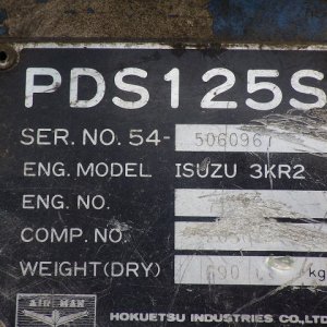 AIRMAN PDS125S ★ Generator & Compressor ★ Extra fee for Loading JPY20,000 搬出時費用 20,000円Inland Trucking Charge to Tomakomai port JPY20,000 苫小牧港までの国内回送費 20,000円 - Image 24
