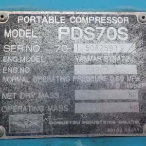 AIRMAN PDS70S_3unitsSet_B ★ Generator & Compressor ★ 1)PDS70S-70-5082593 - Image 22