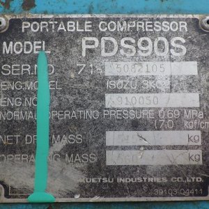 AIRMAN PDS90S_3unitsSet ★ Generator & Compressor ★ 1)PDS90S-71-5080395 - Image 47
