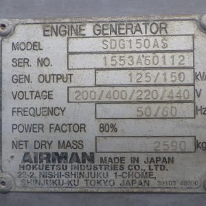 AIRMAN SDG150AS ★ Generator & Compressor ★ - Image 24