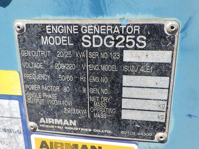AIRMAN SDG25S ★ Generator & Compressor ★ 25KVA