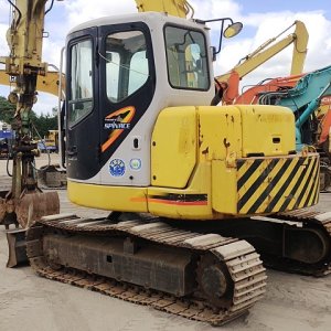 SUMITOMO SH75X-3 ★ Excavator ★ 450G+PAD,TELESCOPIC ARM, CLAMSHELL BUCKET, BLADE, A/C - Image 4