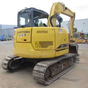 SUMITOMO SH75X-6A ★ Excavator ★ 450G+PAD, PIPING, BLADE, A/C, MULTI - Image 5