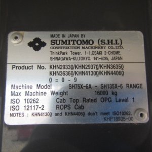 SUMITOMO SH75X-6A ★ Excavator ★ 450G+PAD, PIPING, BLADE, A/C, MULTI - Image 71