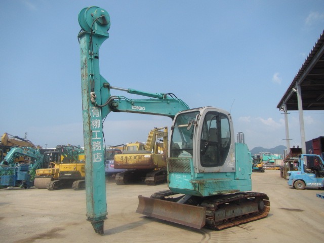 KOBELCO SK60SR-1E ★ Excavator ★ 450G+PAD, SLIDE CAB, TELESCOPIC ARM, CLAMSHELL BKT, BLADE, A/C