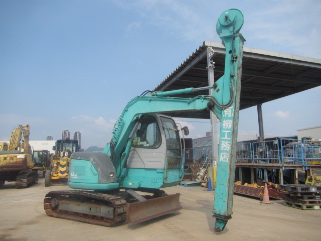 KOBELCO SK60SR-1E ★ Excavator ★ 450G+PAD, SLIDE CAB, TELESCOPIC ARM, CLAMSHELL BKT, BLADE, A/C