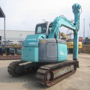 KOBELCO SK60SR-1E ★ Excavator ★ 450G+PAD, SLIDE CAB, TELESCOPIC ARM, CLAMSHELL BKT, BLADE, A/C - Image 6