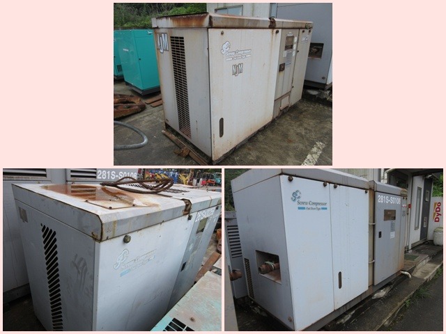 AIRMAN STATIONARY_COMPRESSOR_3unitsSet ★ Generator & Compressor ★ Not checked operation & availability of missing parts 動作及び欠品の有無未確認
