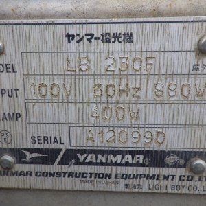 YANMAR TOWERLIGHT-5UNITS-SET ★ Other ★ 5UNITS SET(LB230F-A120681,LB230F-A120983,LB230F-A120990,LB430F-A220517,LB430F-A221046) - Image 43