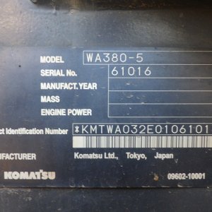 KOMATSU WA380-5 ★ Loader(Crawled/Wheeled) ★ CAB, BKT, A/C, 102,457km - Image 75