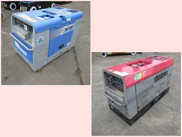 WELDER_2unitsSet ★ Generator & Compressor ★ 1)DENYO DAW-300LS-5710153 2006y/1000h