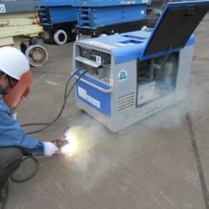WELDER_2unitsSet ★ Generator & Compressor ★ 1)DENYO DAW-300LS-5710153 2006y/1000h - Image 8