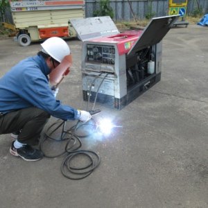 WELDER_2unitsSet ★ Generator & Compressor ★ 1)DENYO DAW-300LS-5710153 2006y/1000h - Image 25