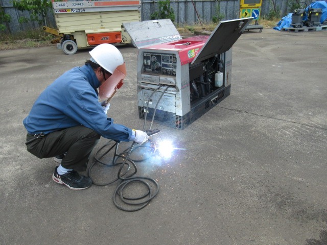 WELDER_2unitsSet ★ Generator & Compressor ★ 1)DENYO DAW-300LS-5710153 2006y/1000h