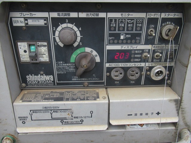 WELDER_2unitsSet ★ Generator & Compressor ★ 1)DENYO DAW-300LS-5710153 2006y/1000h