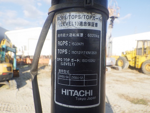HITACHI ZX40U-5A ★ Mini Excavator ★ 400R, ROPS CNP, ARM CRANE, MULTI, Odometer modified メーター改ざん車