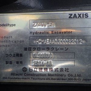 HITACHI ZX40U-5A ★ Mini Excavator ★ 400R, ROPS CNP, ARM CRANE, MULTI, Odometer modified メーター改ざん車 - Image 68