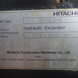 HITACHI ZX490LCH-6 ★ Excavator ★ 600G, ROPS CAB, PIPING, A/C, MULTI, EPA, W/ BKT, CAT WALK, LADDER, PARTS - Image 60