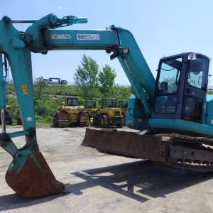 KOBELCO SK75UR-5 ★ Excavator ★ 450G+PAD, Arm Crane, Blade, Offset Boom, A/C, Multi - Image 19