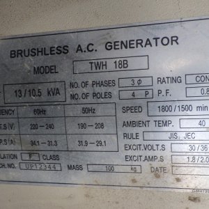 AIRMAN SDG13S-7 ★ Generator & Compressor ★ Generator, 13KVA - Image 23