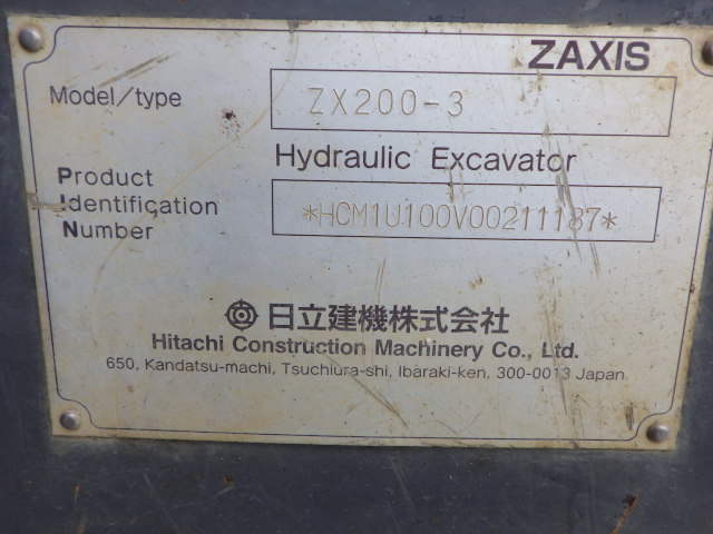 HITACHI ZX200-3 ★ Excavator ★ G, M/L, A/C