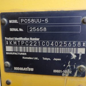 KOMATSU PC58UU-5 ★ Excavator ★ 400R, CAB, Blade, A/C - Image 10