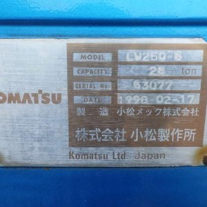 KOMATSU LW250-5 ★ Crane ★ Hook(24t, Aux.), H-Outrigger, 153,141km, 揚検なし - Image 12