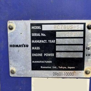 KOMATSU PC78US-5 ★ Excavator ★ 450G+Pad, Blade, CAB, A/C - Image 15