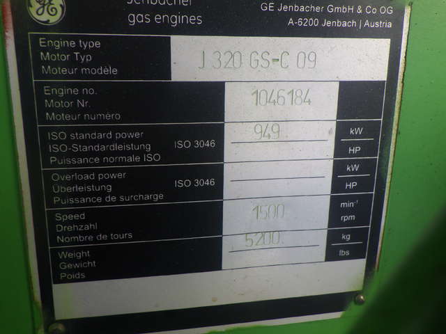 JMS320GS-N.L ★ Generator & Compressor ★ Gas Turbine Generator, Engine : J320GS-C09-1046184