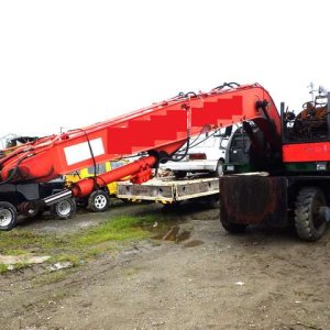 UOTANI KLG-6800 ★ Excavator ★ Wheel Excavator, Long Reach, w/ Arm, w/o Attachment - изображение 1