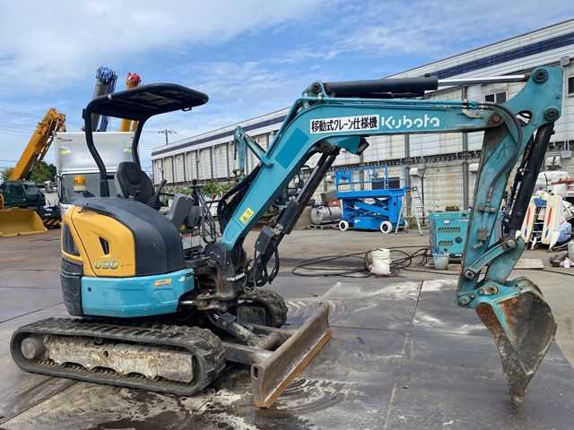KUBOTA U-30-6 ★ Mini Excavator ★ 300R, CNP, Blade, Piping, Arm Crane, M/L, Red Key, Spare Key