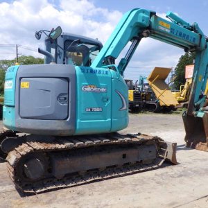 KOBELCO SK75UR-5 ★ Excavator ★ 450G+PAD, Arm Crane, Blade, Offset Boom, A/C, Multi - Image 6
