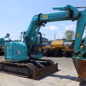 KOBELCO SK75UR-5 ★ Excavator ★ 450G+PAD, Arm Crane, Blade, Offset Boom, A/C, Multi - Image 5