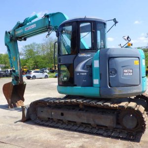 KOBELCO SK75UR-5 ★ Excavator ★ 450G+PAD, Arm Crane, Blade, Offset Boom, A/C, Multi - Image 4